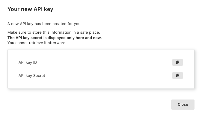 ArangoGraph API key Secret