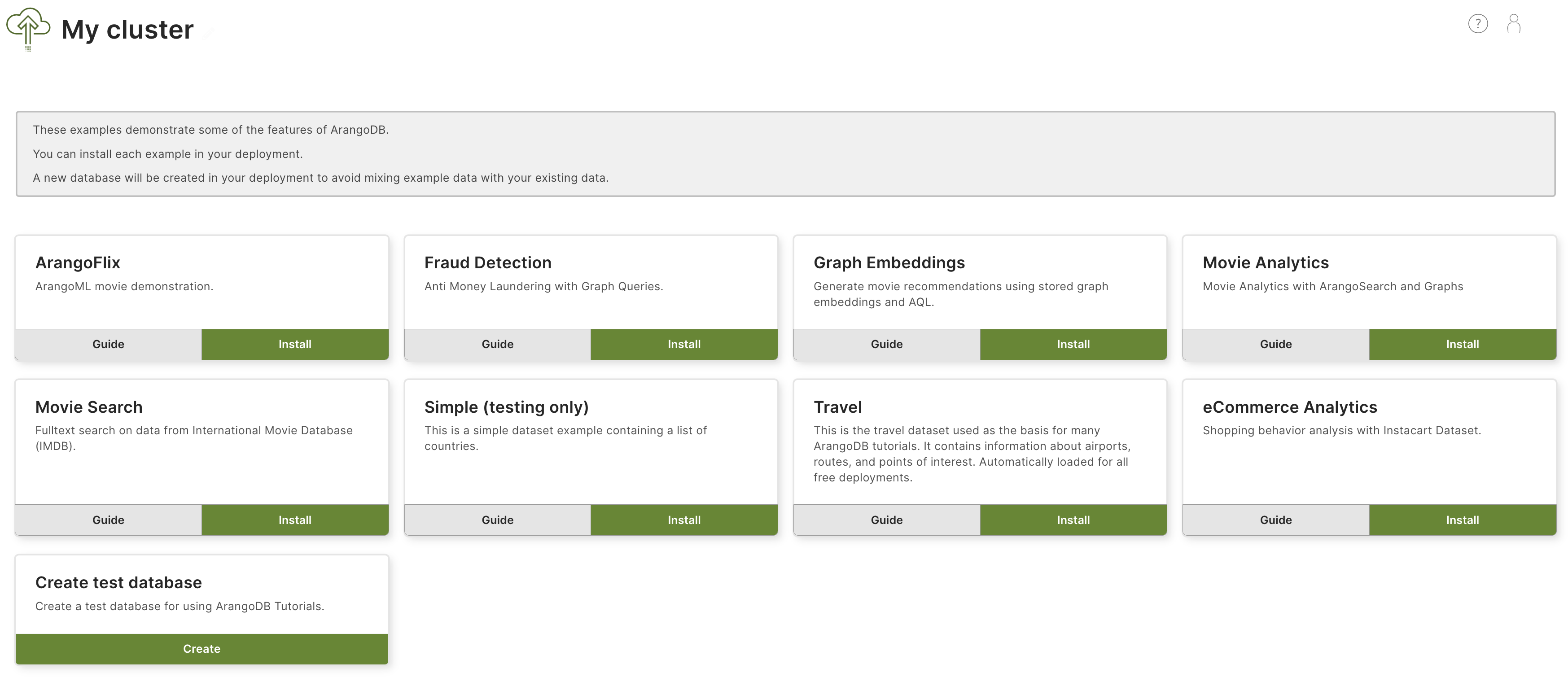 ArangoGraph Deployment Examples