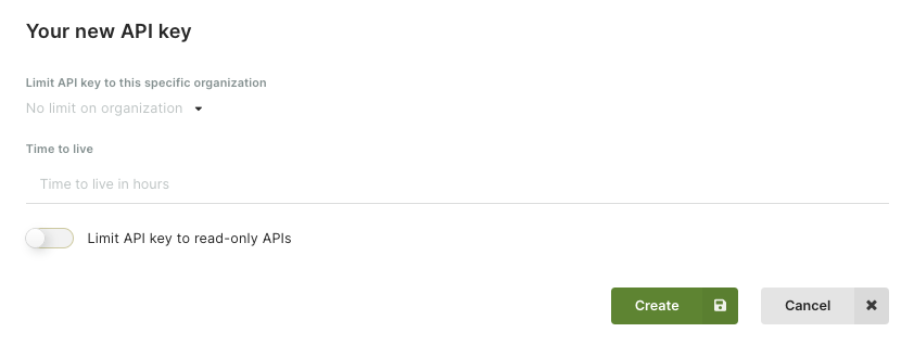 ArangoGraph New API key